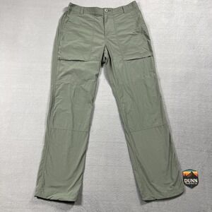 REI Pants Mens 34x32 Green Savanna Trails Straight Hiking Stretch Zip Pocket